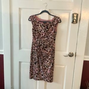 Pink and Black Pattern Dress Size 4 from Macy's.